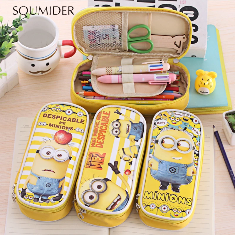 Cartoon Pencil Case Kawaii Large Pen Bag Box Cute Students Pencil Cases Lovely Stationery Bag Kid Gifts School Office Supplies