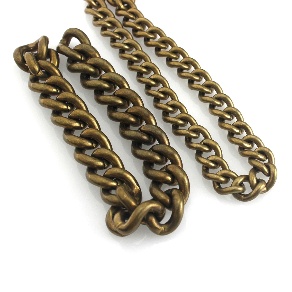 1 meter Solid brass Open curb Link Chain Necklace Wheat Chain 6/8/10mm none-polished Bags Straps Parts DIY Accessories