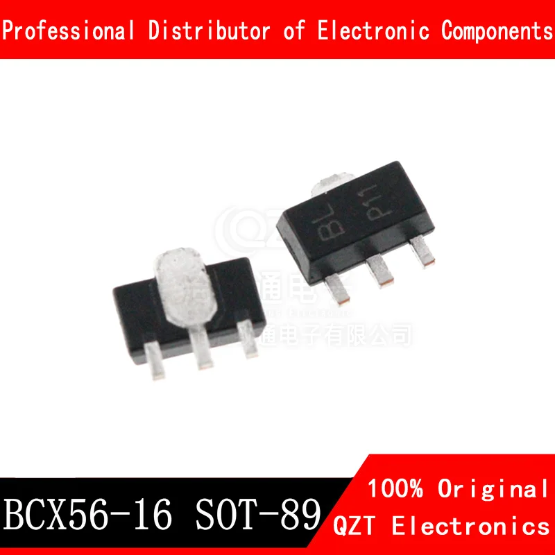 50 stücke BCX56-16 SOT-89 BCX56 SOT89 transistor NPN 1A 80V kennzeichnung: BA BD BH BL