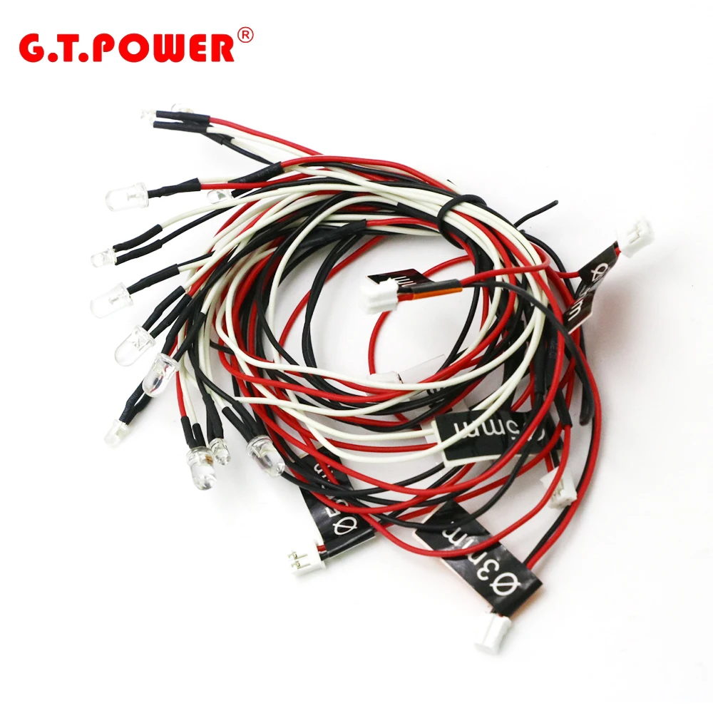 GT Power RC Car lighting 8LED Flashing Lighting Light Wire System 2 PPM FM FS 2.4G Kit Brake+Headlight+Signal For RC Car Truck