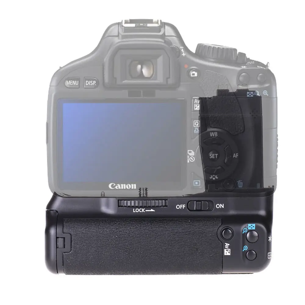캐논 EOS 550D 600D 650D 반란군 T2i T3i T4i DSLR 카메라 BG-E8 LP-E8 수직 셔터 그립 홀더에 대한 JINTU 프로 배터리 그립