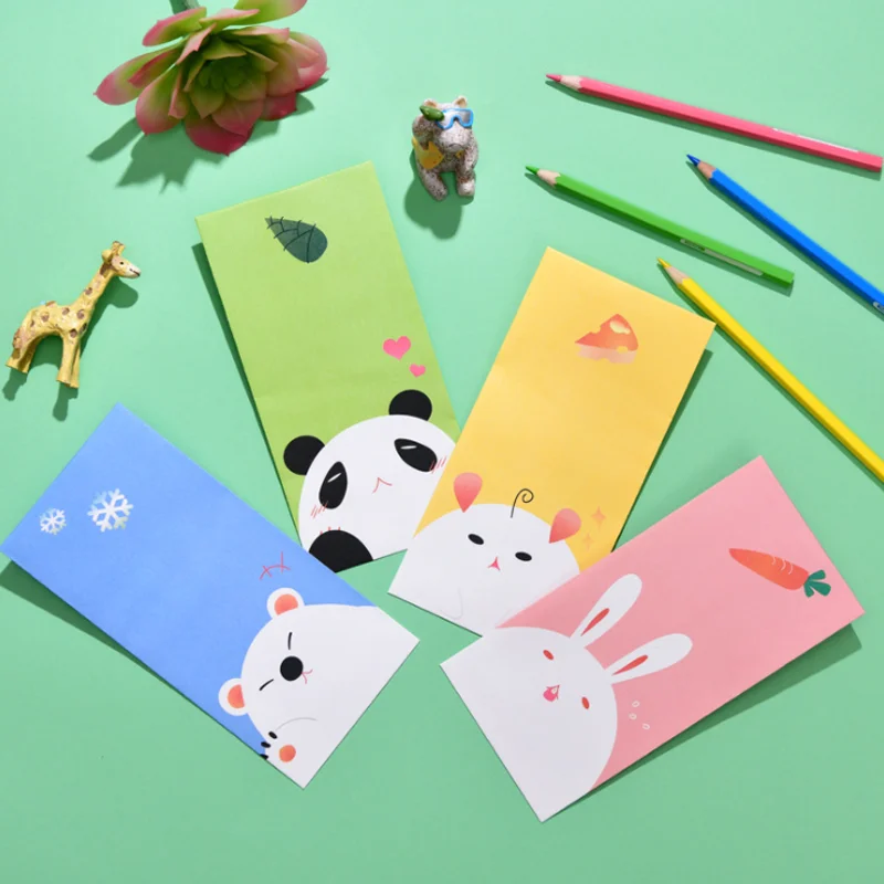 1 Set Kawaii Panda Ball Mouse Envelope Set Cute Simple Confession Love Letter Creative Letterhead 6 Letter Paper + 3 Envelopes