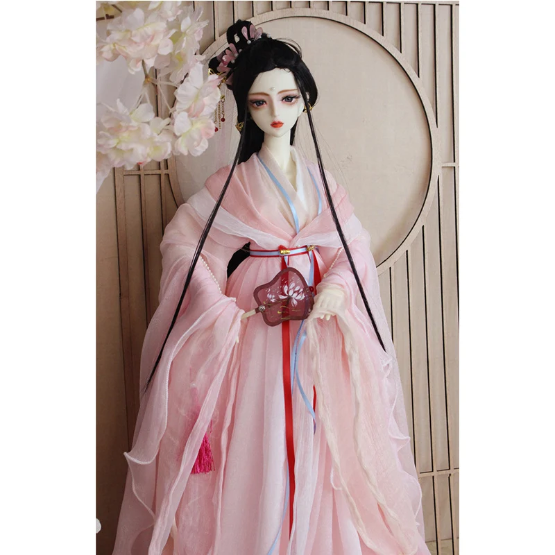 1/3 Scale BJD 60cm Ancient Costume Chinese Hanfu Fairy Dress Doll With Exquisite Face-up Girl Figure Model Toys Birthday Gift