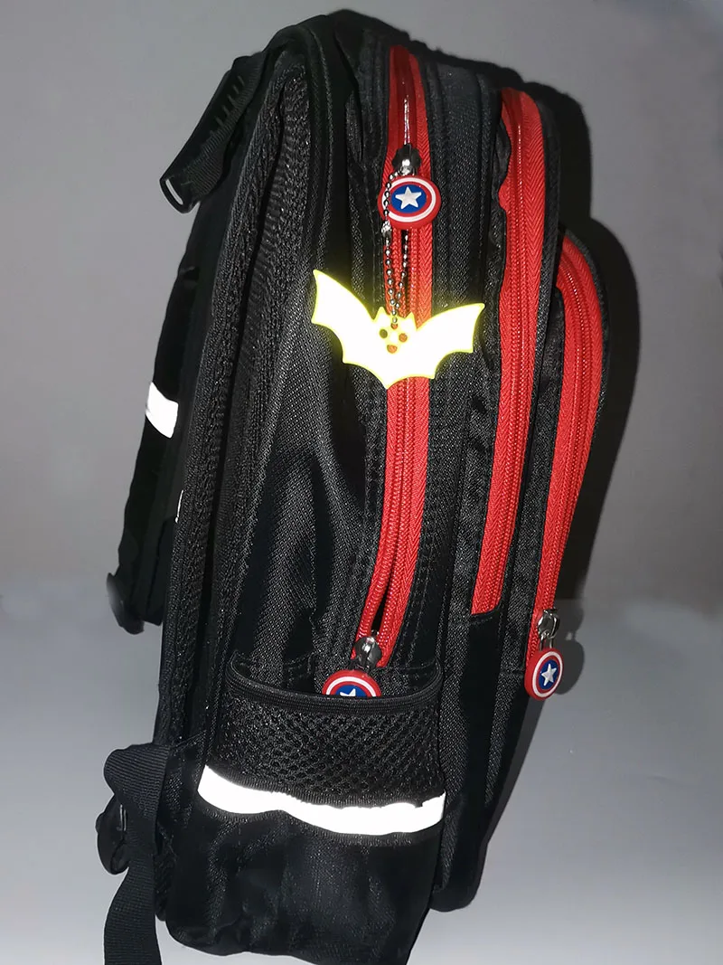 Halloween bat style Small Sequin Glitter Keychains Reflective Safety Pendant Night Riding Walking Bike Gift