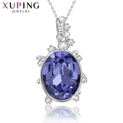 Xuping Jewelry Elegant Crystals Pendantl Necklace for Gilrs Special Birthday Exquisite Gift 40246