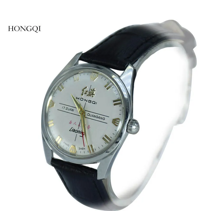 36mm Classic Retro Hongqi Manual Mechanical Watch Waterproof Excellent Steel Mens Mechanical Watch Reloj Hombre Luxury Brand Hot