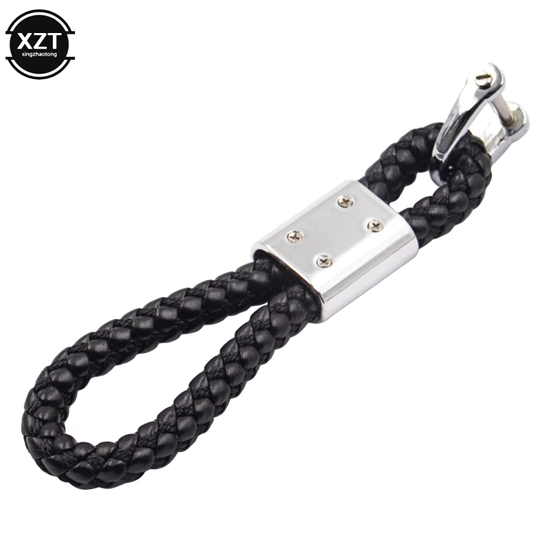 

Leather Hand Woven Keychain Metal key rings Chains Best Gifts Car Key Holder For Car Interior Accessories Keyring