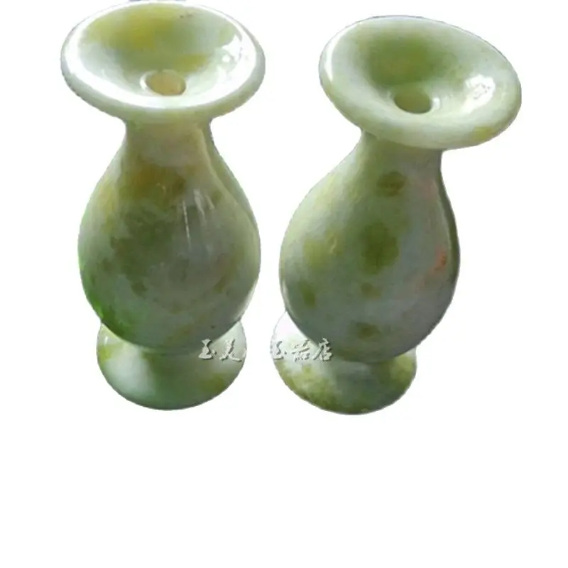 

China Natural Jade Carved Jade Vase A Pair Decoration