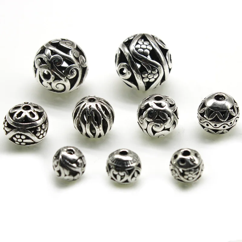 10pcs 8 10 14 mm Tibetan Silver DIY Handmade Metal Spacer Beads for Bracelet Making Charm Beads Accessories DIY Jewelry Making