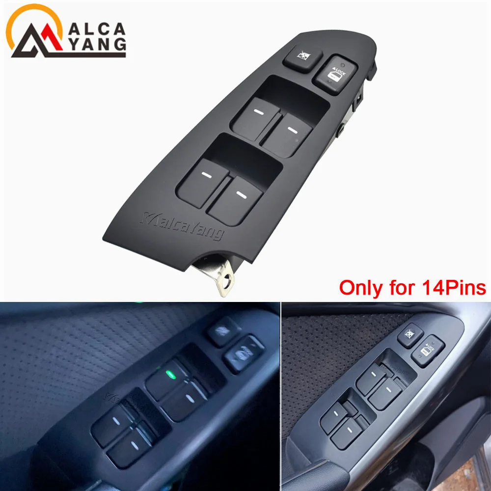 14 Pin Car Power Window Switch 935701M100WK LH Left Door Driver Side fit for KIA Forte Cerato 2010 2011 2012 2013