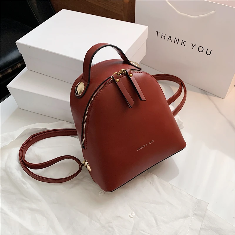 Small Schoolbag Women\'s Backpack 2020 Luxury Brand Designed Solid Female Rucksack Back Shoulder Bag Mochila Bags Wholesale