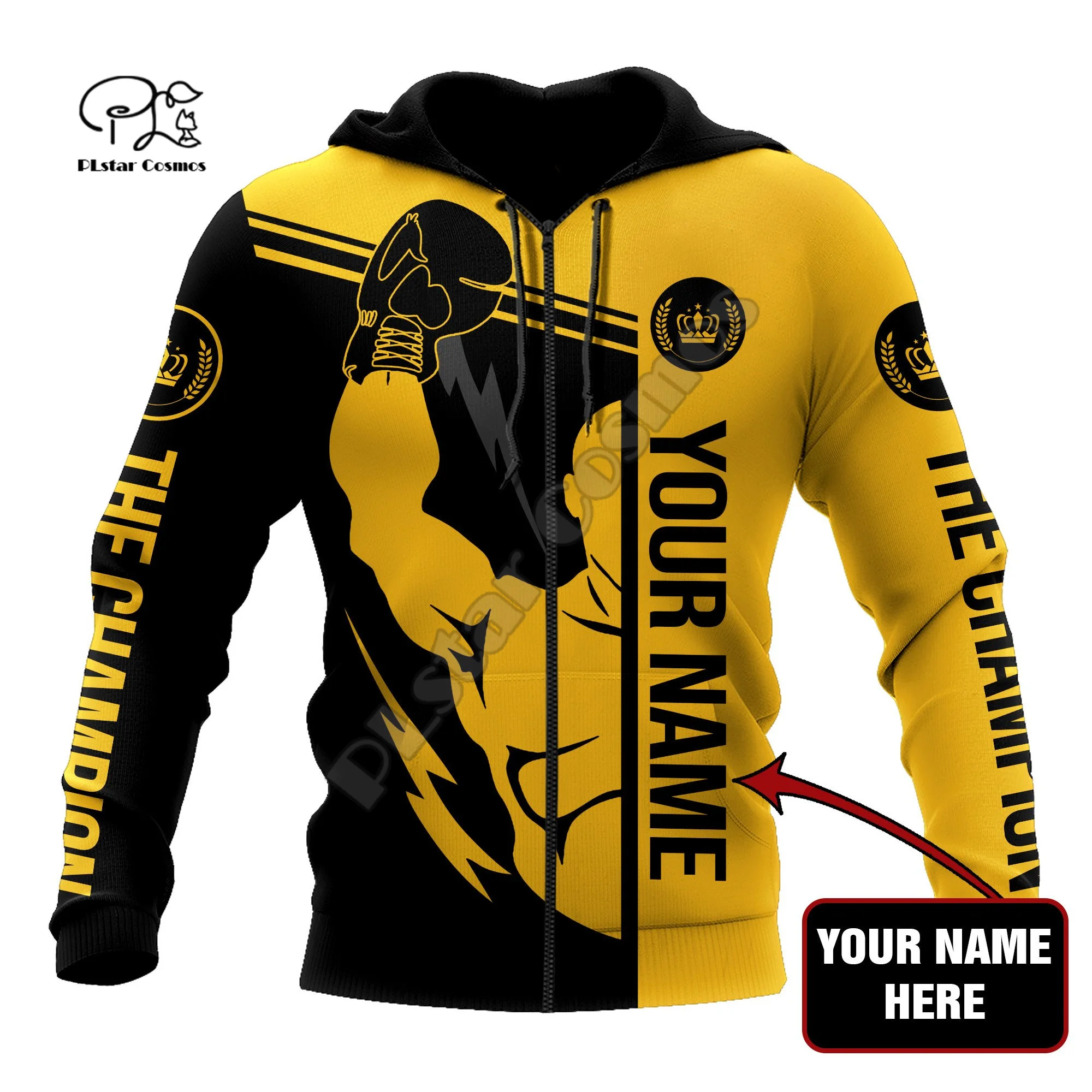 NewFashion Cosplay Boxe Sport di Combattimento Campione Abbigliamento Sportivo Tuta 3DPrint Uomini/Donne Divertente Autunno Casual Giacca Felpe B-5