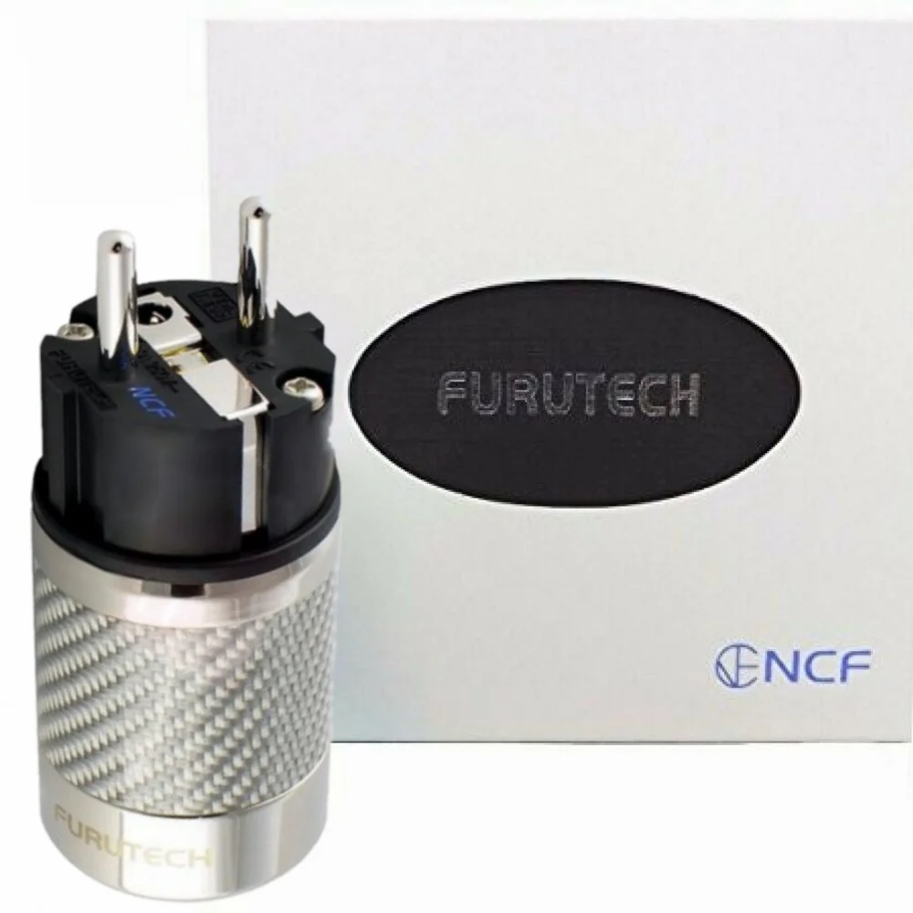 HiFi Schuko Plug Furutech FI-E50 NCF (R) FI-50 (R) Power Connector  Adapter Plug Rhodium  high end box 15A 125V