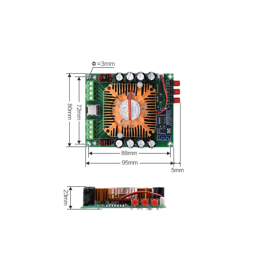 TDA7850 Power Amplifier Bluetooth Analog Circuit BTL Power Amplifier Board 4*50W