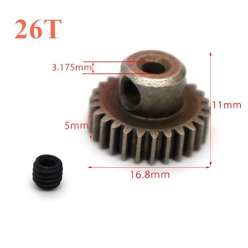 17-64T metalowa przekładnia różnicowa czołowa + 4 szt. Zestaw zębatek silnika zestaw części zamiennych do samochodów HSP 1/10 94111 94123 RC — zdjęcie produktu 4