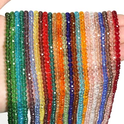 Multicolor Transparent Faceted Oval Shape Crystal Beads Glass Loose Spacer Beads for DIY Bracelet Jewelry Making Accessories 15