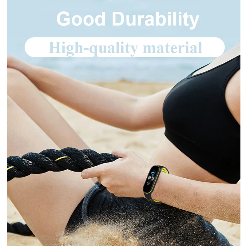 سيليكون حزام ل mi الفرقة 3 4 5 6 سوار شاومي تنفس miband 4 6 المعصم حزام اثنين اللون الرياضة استبدال اكسسوارات