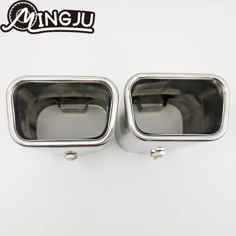 Fit For Benz GLK300 GLK350 2009 2010 2011 Accessories Muffler Tailpipe Pair Chrome Exhaust Tail End Pipe Tip Cover Kit Trim