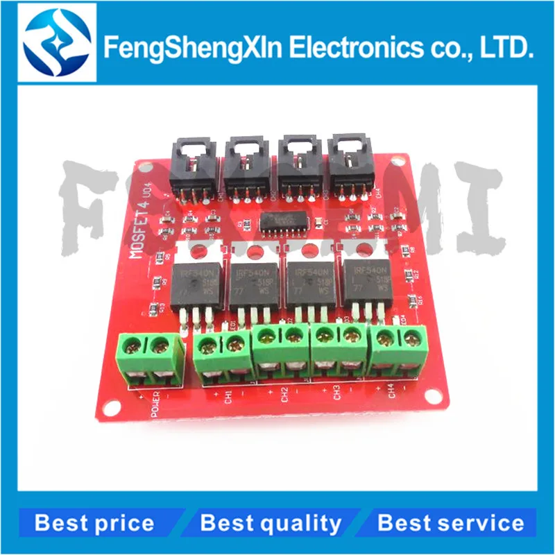 Four Channel 4 Channel Way Route MOSFET Button IRF540 V4.0+ MOSFET Switch Module For Arduino DC Motor Drive Dmimmer Relay Board