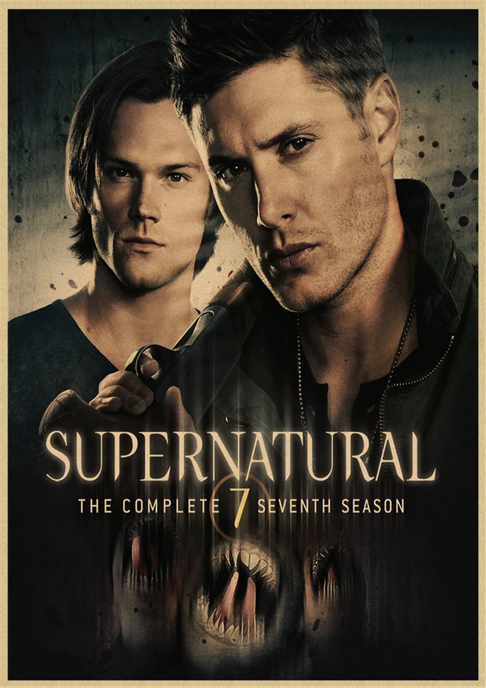 SUPERNATURAL Vintage Movie Poster Retro Wall Paper Living Room Painting Wall Sticker bar cafe