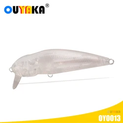 Winter Fishing Accessories Lure Blank Unpainted Minnow Weights 6.3g 6.9cm Floating ABS DIY Isca Artificial Wobbler Leurre Angeln