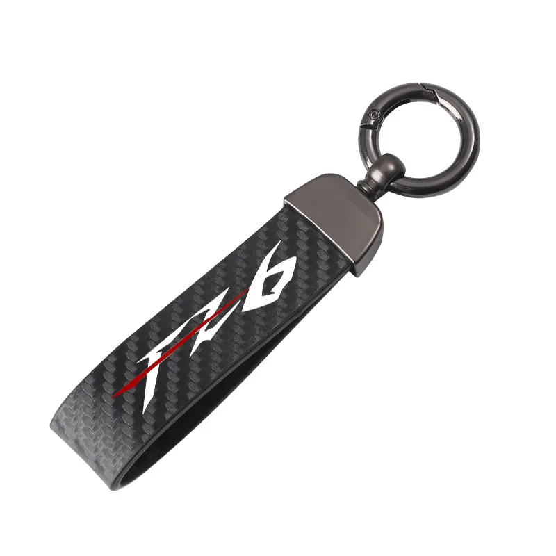 Carbon fiber motorcycle keychain key ring for  YAMAHA FZ6 FAZER FZ-6 2004 2005 2006 2007 2008 2009 2010 Motorcycle Accessories