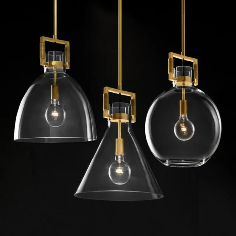 

Modern Pendant Lights Fixture Glass Nordic Hanging Lighting Bar Restaurant Living Bedroom Indoor Decor Bedside Suspension Lamps
