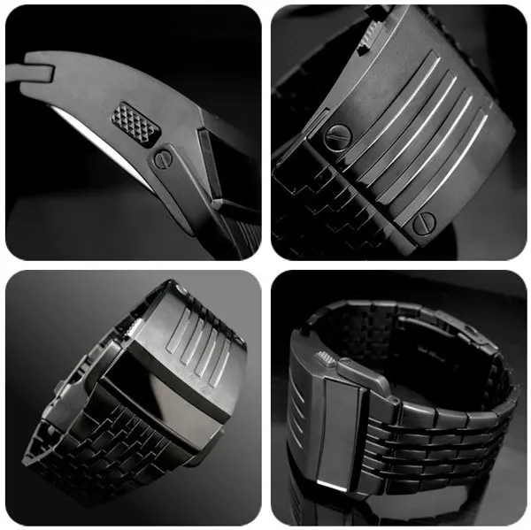 2020 Men Led Watches Men Military Sports Watches Black Stainless Steel Big Watches Men Digital Electronic Watches Reloj Hombre