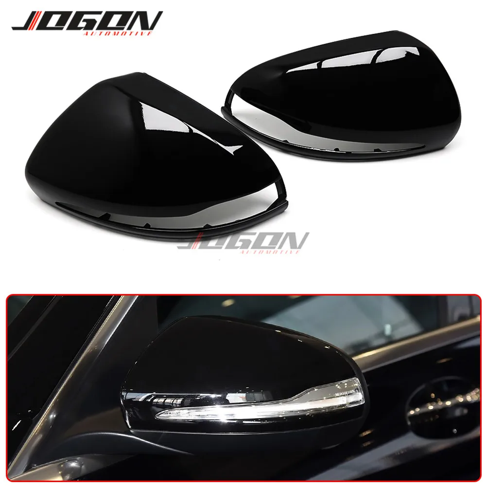 Glossy Black Car Side Rear View Rearview Mirror Cover Caps For Mercedes-Benz V-Class W447 Metris Vito 2015-2020