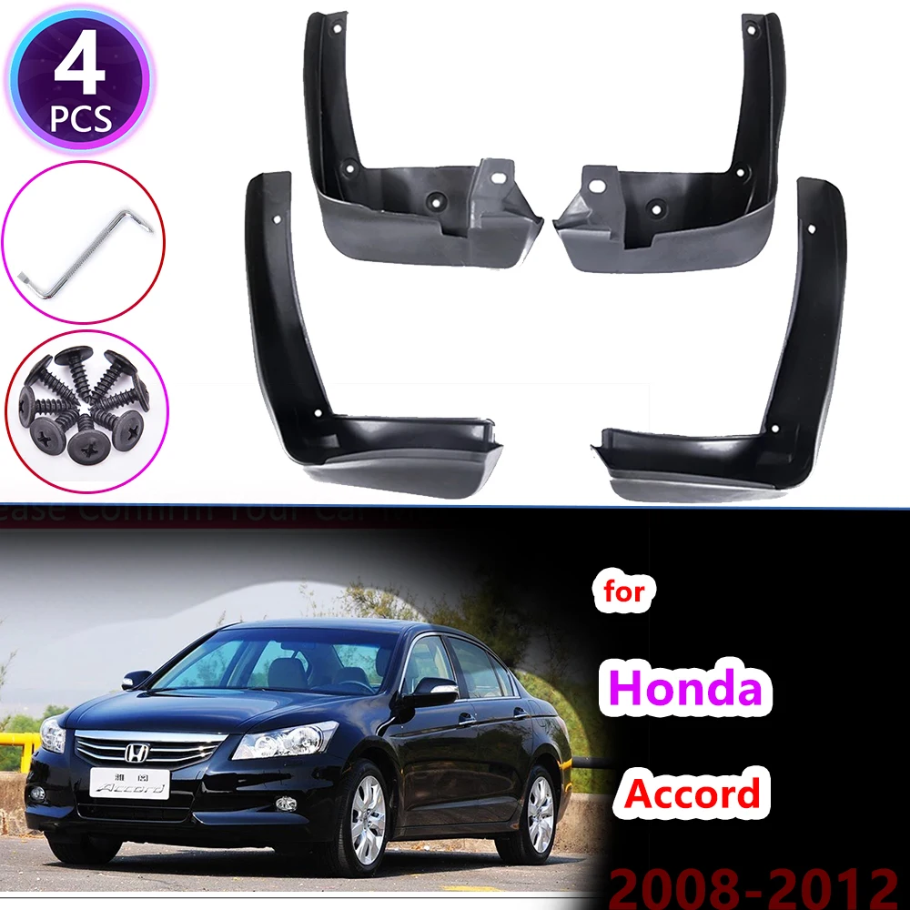 

4 PCS Car Mudflap for Honda Accord Sedan 2008~2012 Fender Mud Guard Splash Flap Mudguards Accessories 2009 2010 2011 8th 8 Gen