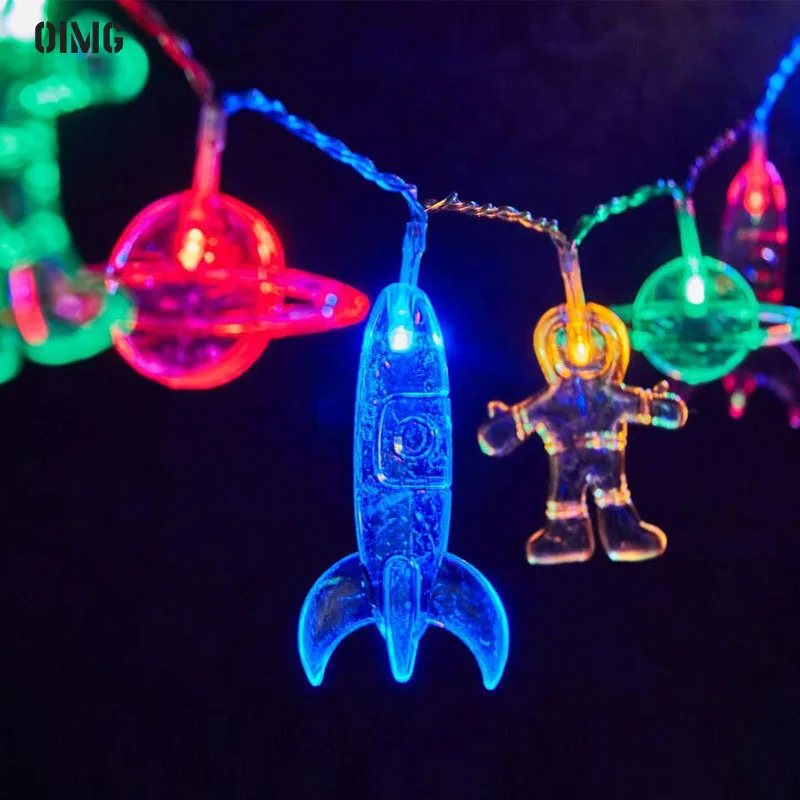 10-20 LED Spaceman Light String Battery Powered Bedroom Holiday Decoration Fairy Light Cute Small Night Light Waterproof Garland