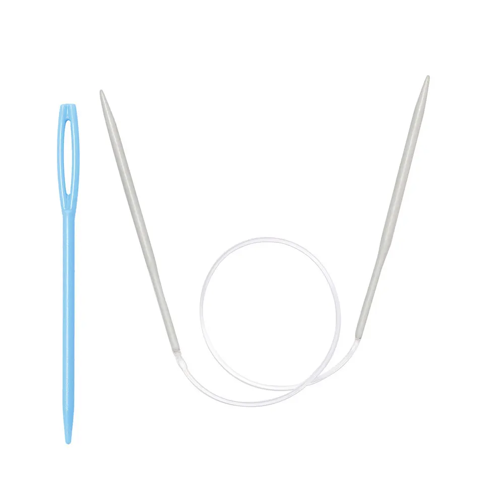 

15 Size Sweater Knitting Needle Aluminum Ring Needle 60cm PP Tube Line Circular Knitting Needlework Kits DIY Knitted Tool