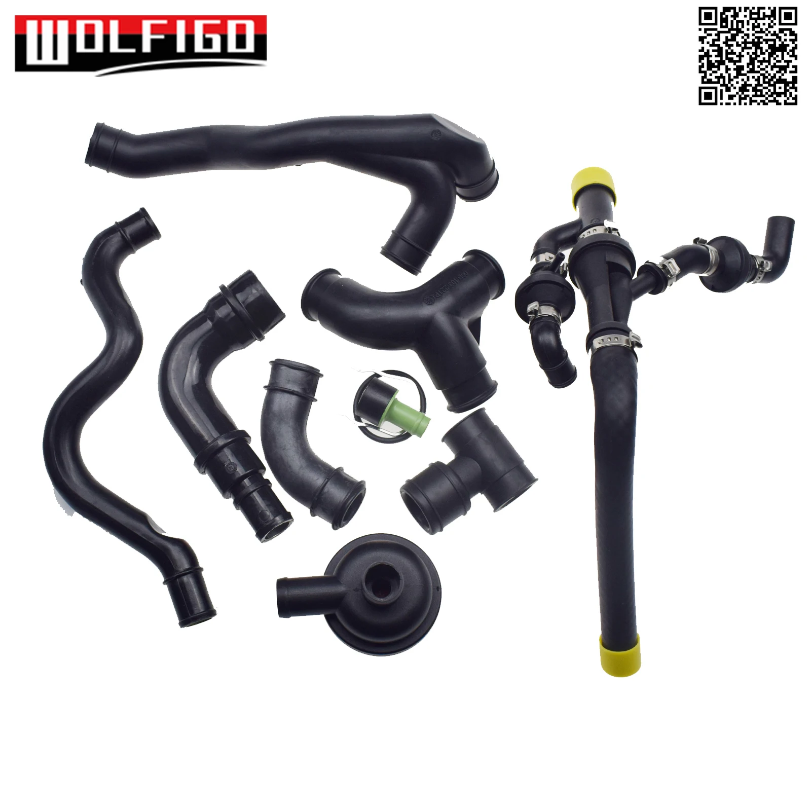 1.8T Crankcase Breather Hose Pipe Valve Kit for Audi A3 TT VW Jetta Seat Skoda 06A103247,06A103213AF,06B103221P,058103493A