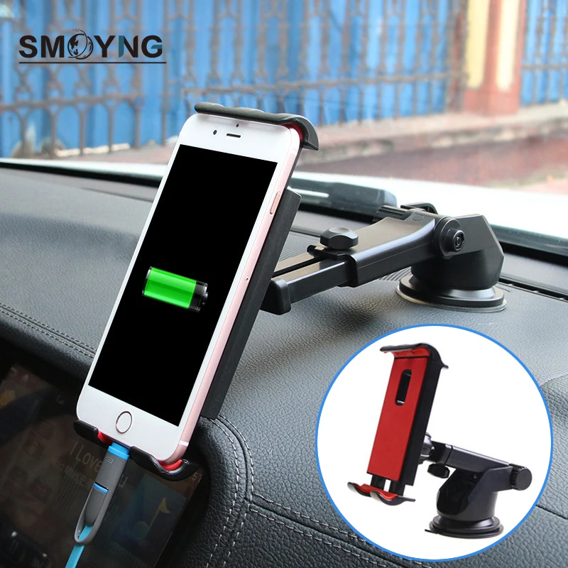 SMOYNG Strong Suction Tablet Phone Car dashboard Holder Stand Support For 4-11 Inch iPAD Air Mini iPhone X Xiaomi Mount Breaket