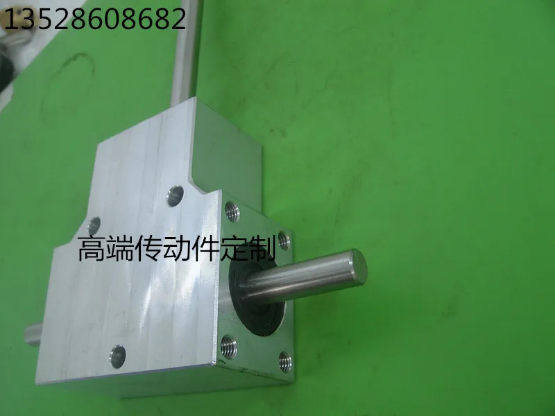 العلامة التجارية الجديدة الثقيلة دوامة صندوق التروس المخروطية 90 درجة الصياد المزدوج الناتج مقاوم للماء الألومنيوم الإسكان 1:1