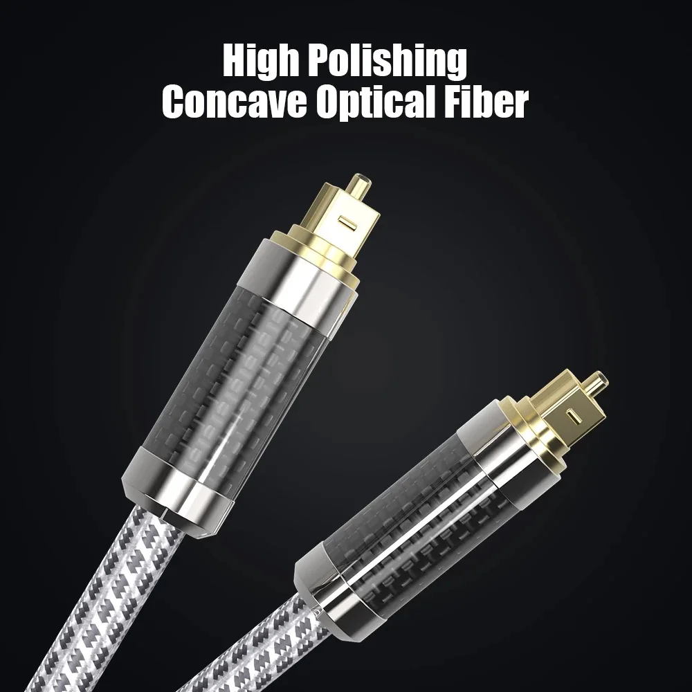 A093 1pcs HIFI 7.1 Carbon Optical Fiber Audio Cable  for power amplifier dvd audio speaker output line digital optical fiber