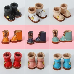 New 1/12bjd Bjd Doll Shoes High Top Handmade Leather Cowhide boots Shoes For Obitsu 11 OB11 Size GSC Doll 11cm Body Body9