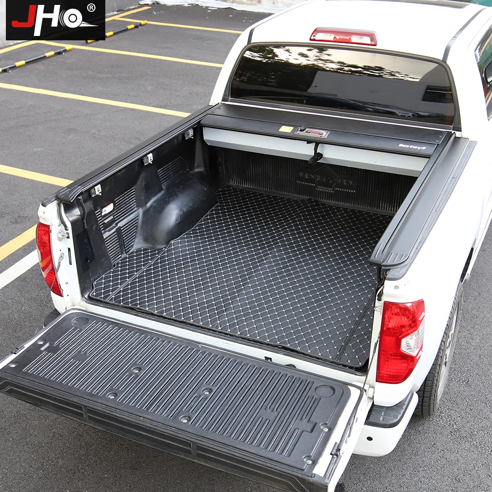 

JHO Tonneau Bed Trunk Cargo Liner Protector Cover Mat For Toyota Tundra 2014-2020 Crew Cab 2019 2018 2017 2016 Car Accessories