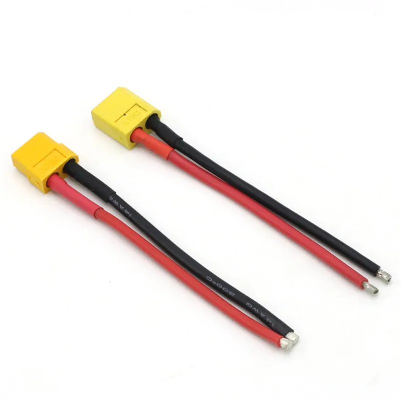 XT60 Male / Female Connector With 10CM 12AWG Silicone Wire Cable