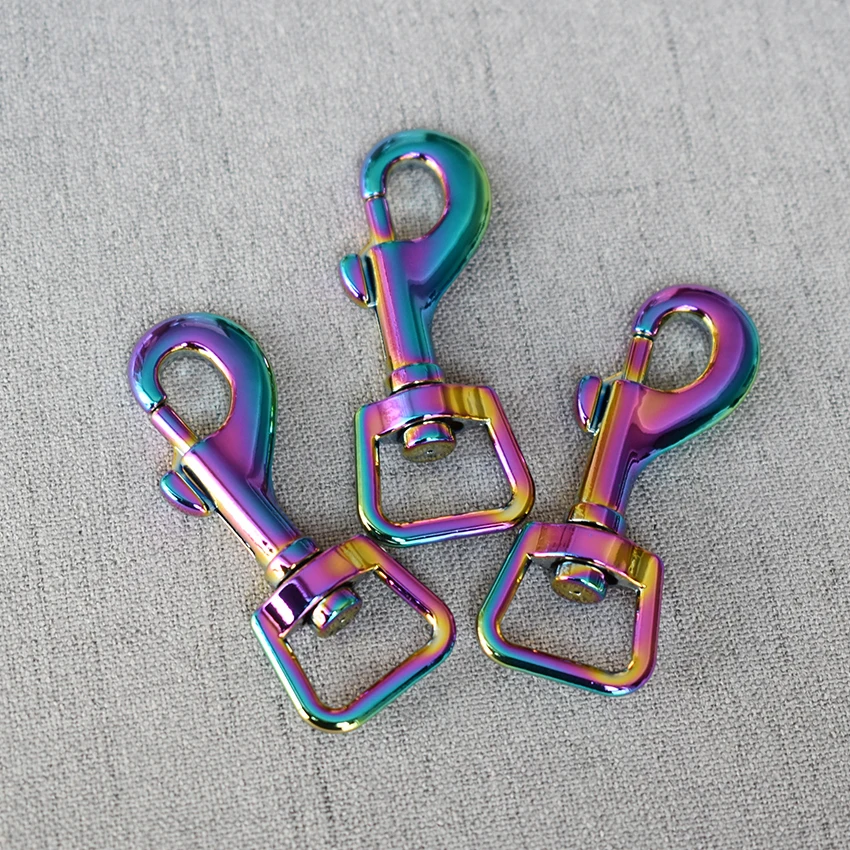 50 Pcs/Lot 15mm Colourful Metal Clasps Lobster for Strap Bag Buckles Dog Collar Keychain Swivel Trigger Clips Snap Hook DIY