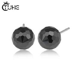 Black White Ball Stud Earrings Healthy Gift For Women Ceramic Needle Women Ceramic Earrings Fashion Jewelry