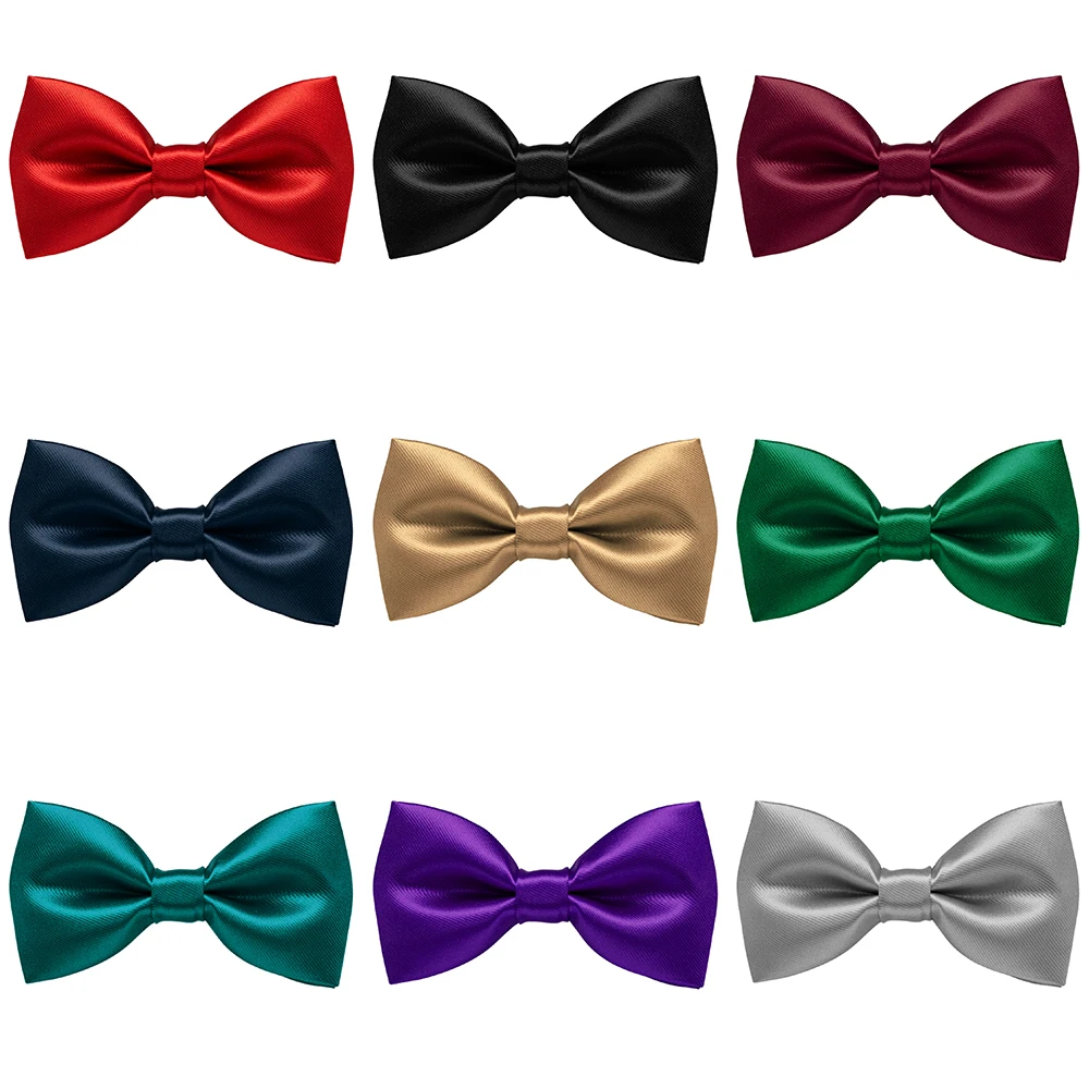 JEMYGINS Nam Trẻ Em Dây Thắt Nơ Màu Chất Lượng Cao Bướm Đỏ Đen Bowtie Cho Tiệc Cưới Quà Tặng Kinh Doanh quan Hệ