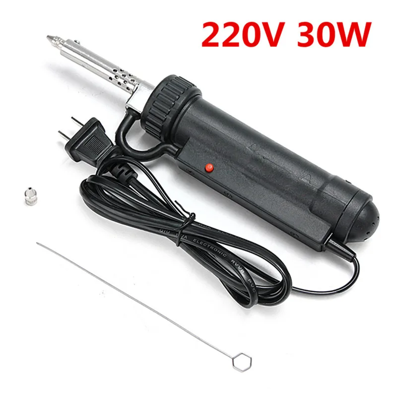 전기 진공 납땜 흡입기 다리미 건, 납땜 제거 펌프, 수리 도구, 무료 배송, 30W, 220V, 인기 판매