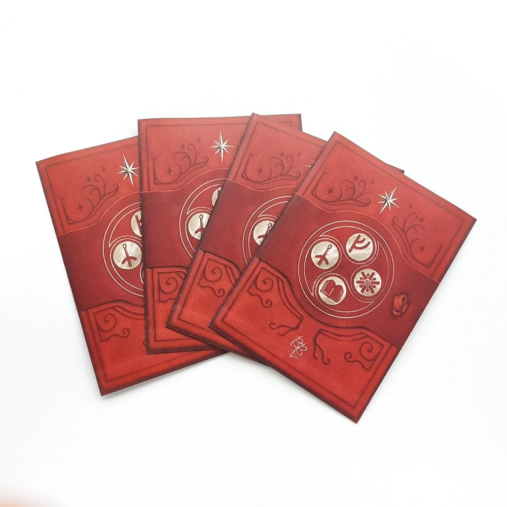 100Pieces/Lot 66x91mm Matte Crimson Mystery Symbol Card Sleeves Board Game Cards Protector Shields for MGT PKM Magical Gathering