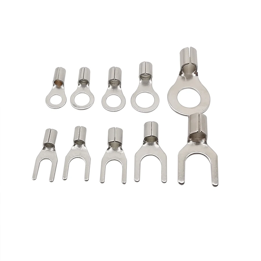 320Pcs/Box OT/UT Cold Pressed Crimp Terminal Assortment Kits Ring Lugs Crimp Terminals Tin-Plated Electric Wire Cable Connector