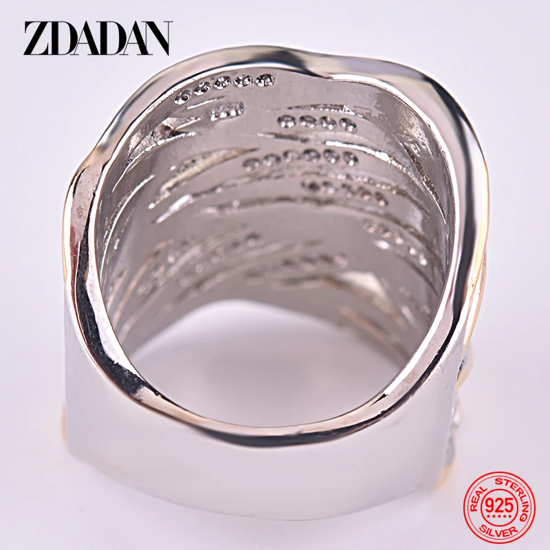 Women's 925 Sterling Silver Braided Finger Ring, Party Gift