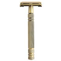 New Classic Manual Razor Men Butterfly Open Double Edge Safety Razors Bronze Vintage Metal Handle Wet Shaver