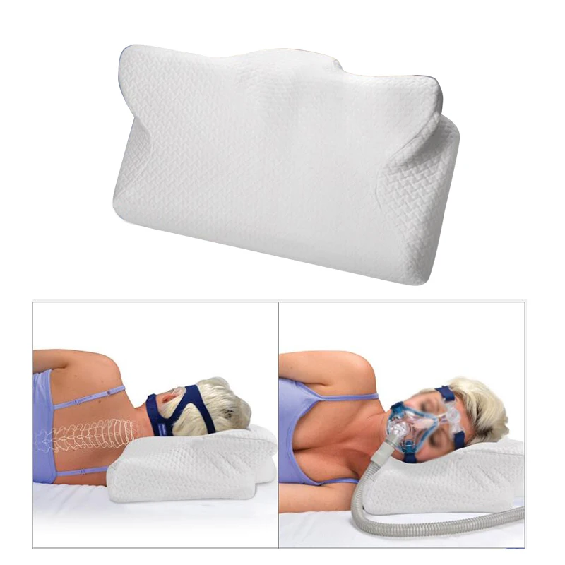 

CPAP Pillow For Anti Snore Memory Foam Design Reduces Face Mask Pressure CPAP Supplies