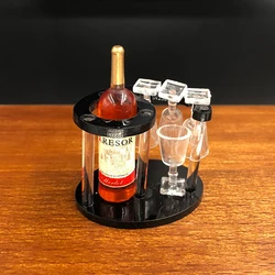 1/6 Scale Wine Rack and Bottles with Wine Glasses Models for 12''Fashion Figures Bodies  Accessories DIY