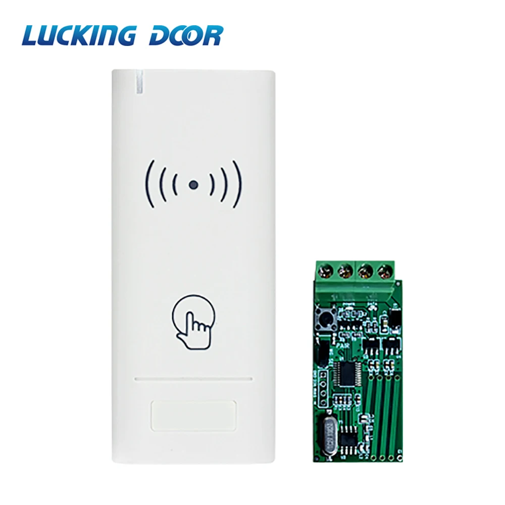 433MHz Wireless Access Control Reader 125Khz 13.56Mhz RFID Key Wireless Wiegand Output Card Reader For Access Control System Kit